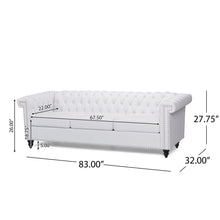 Load image into Gallery viewer, Chesterfield Style 3 Seater Sofa With Deep Button Tufting
