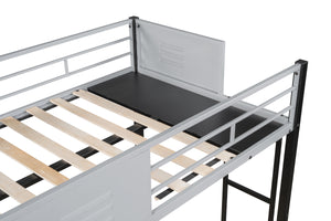 Triple Bunk Bed with Vent Board/ Sturdy Metal Frame/ Noise-Free Wood Slats/ Separatable into three beds/ No Box Spring Needed