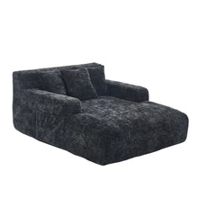 Load image into Gallery viewer, Chenille Interior Lazy Sofa Chaise Longue Armchair With 3 Pillows And Armrests
