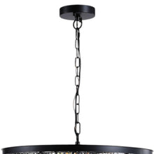 Load image into Gallery viewer, Seven Light Metal Chandelier With Shades - Black
