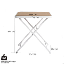 Load image into Gallery viewer, Modern Folding Square Table, Water Proof And Wear Resistant - Apricot / White
