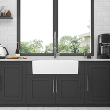 Load image into Gallery viewer, Ceramic Farmhouse Sink With Deep Basin And Stainless Steel Grid
