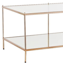 Load image into Gallery viewer, Glass And Metal Coffee Table - Clear / Gold
