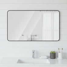Load image into Gallery viewer, Aluminum Round Lighted Framed Bathroom Vanity Mirror (723478) - Black
