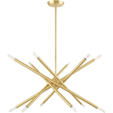 Load image into Gallery viewer, Six Light Dimmable Chandelier With Shades - Brass
