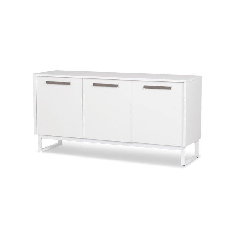 59" Accent Cabinet With Six Shelves - White