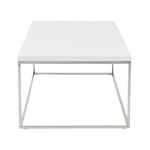 Load image into Gallery viewer, 47" Metal Coffee Table - White And Silver
