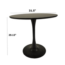 Load image into Gallery viewer, Modern Dining Table Set For 4 With Suede Upholstered Chairs, Round Design - Black / Gray
