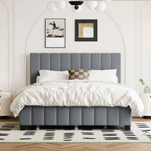 Load image into Gallery viewer, Platform UpholsteredBed With 2 Drawers And Twin Long Trundle

