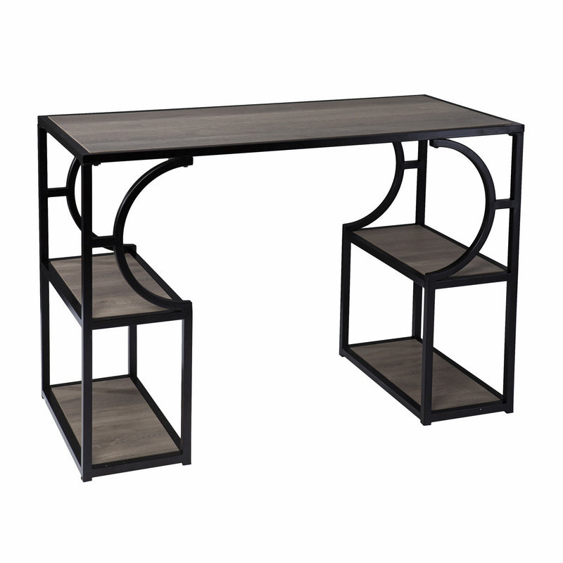 Writing Desk With Storage - Black / Gray