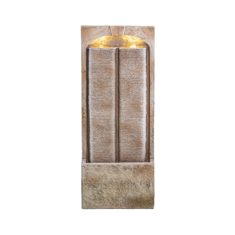 Modern Outdoor Water Fountain With LED Lights