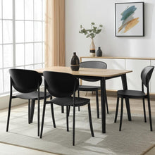 Load image into Gallery viewer, Contemporary Heavy Duty Plastic Dining Side Chairs (Set of 4) - Black
