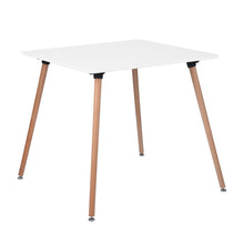 Load image into Gallery viewer, Wood Square Dining Table - White / Natural
