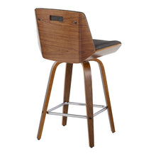 Load image into Gallery viewer, Corazza - Mid Century Modern Fixed Height Counter Stool With Swivel And Square Footrest (Set of 2)
