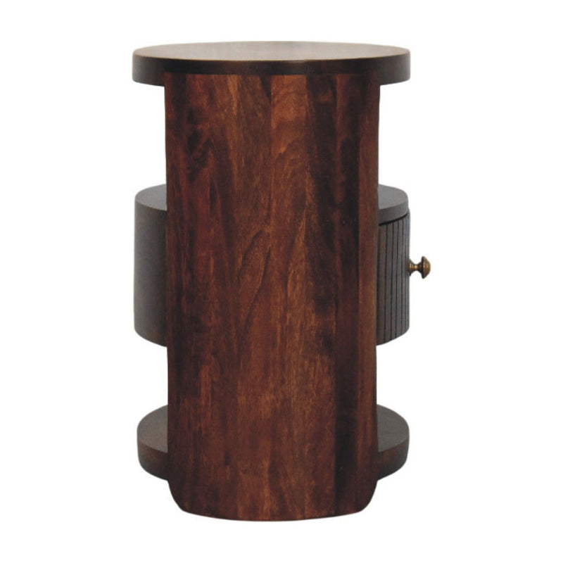 Solid Wood Two Drawer Nightstand (738174) - Brown