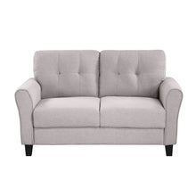 Load image into Gallery viewer, 57.5&quot; Modern Living Room Loveseat Linen Upholstered Couch Furniture for Home or Office ,Light Grey,(2-Seat,Old Sku:WF288518AAR)
