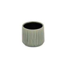 Load image into Gallery viewer, Striped Round Pot Planter (487415) - Green
