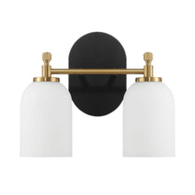 Load image into Gallery viewer, Vortex - 2 Lights Vanity In Style For Over Bathroom Mirror Wall Sconce - Black / Gold / White
