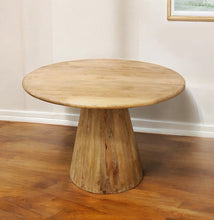 Load image into Gallery viewer, 42" Solid Wood Pedestal Base Round Top Dining Table - Natural
