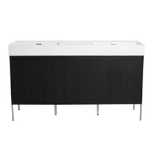 Load image into Gallery viewer, Freestanding Bathroom Vanity With Resin Sink And Storage Cabinet
