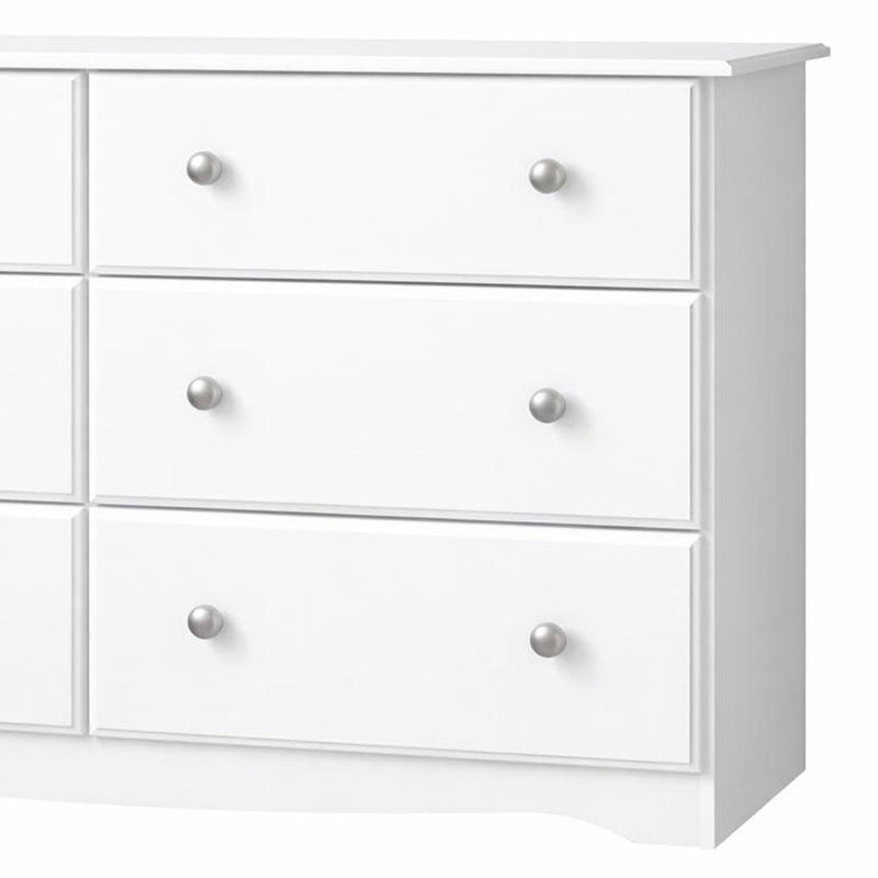Solid Wood Six Drawer Dresser (760740) - White