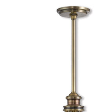 Load image into Gallery viewer, 21" Five Light Dimmable Chandelier With Shades - Antiqued Brass
