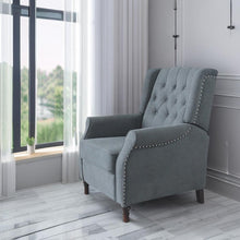 Load image into Gallery viewer, New Design Classic Waterproof Fabric Living Room Pull Button Sofa, High Back Manual Recliner Chair Cinema Home Theatre Cozy Recliner Sofa - Dark Gray
