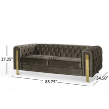 Load image into Gallery viewer, Comfy 3 Sofa With Tufted Back And Arm, Modern For Living Room - Gray
