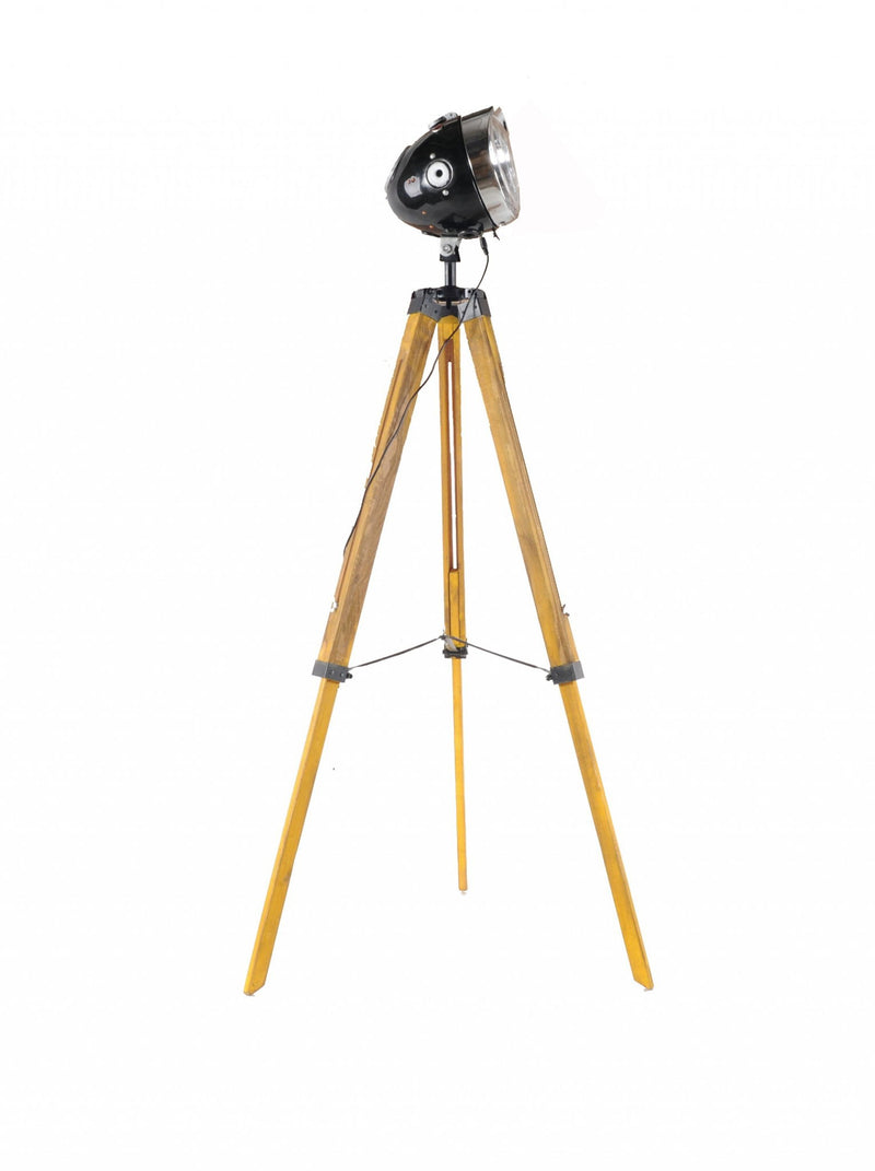 Tripod Floor Lamp With Cone - Brown