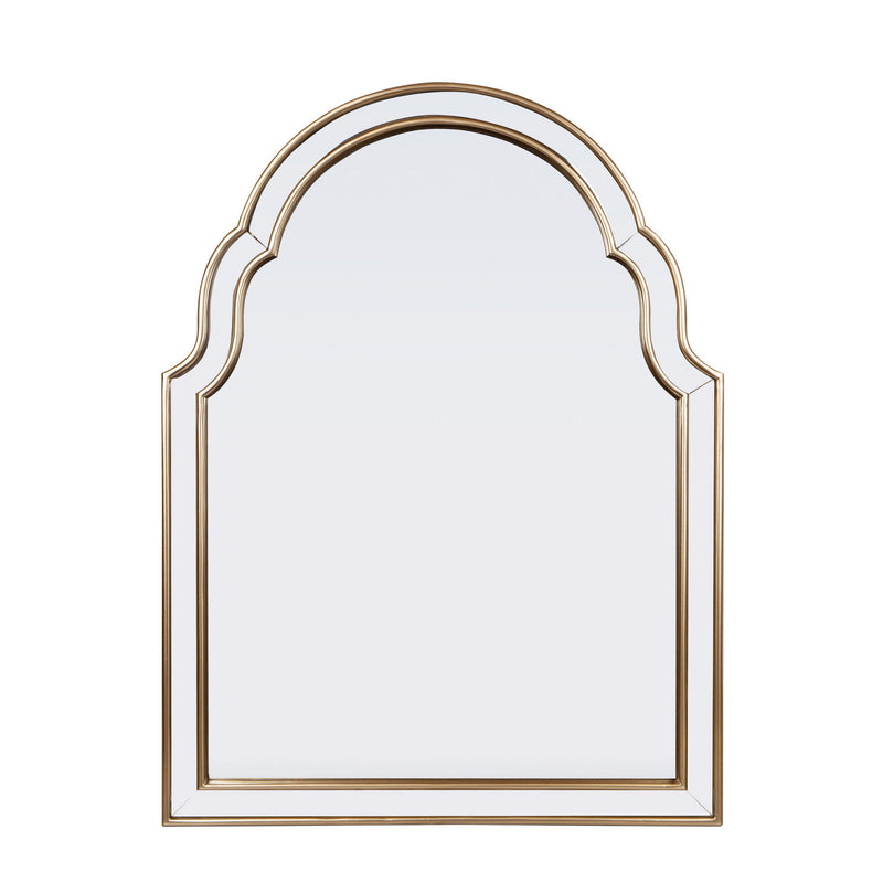 24" Arch Metal Framed Accent Mirror - Gold
