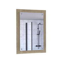 Load image into Gallery viewer, 28" Framed Bathroom Vanity Mirror - Light Brown
