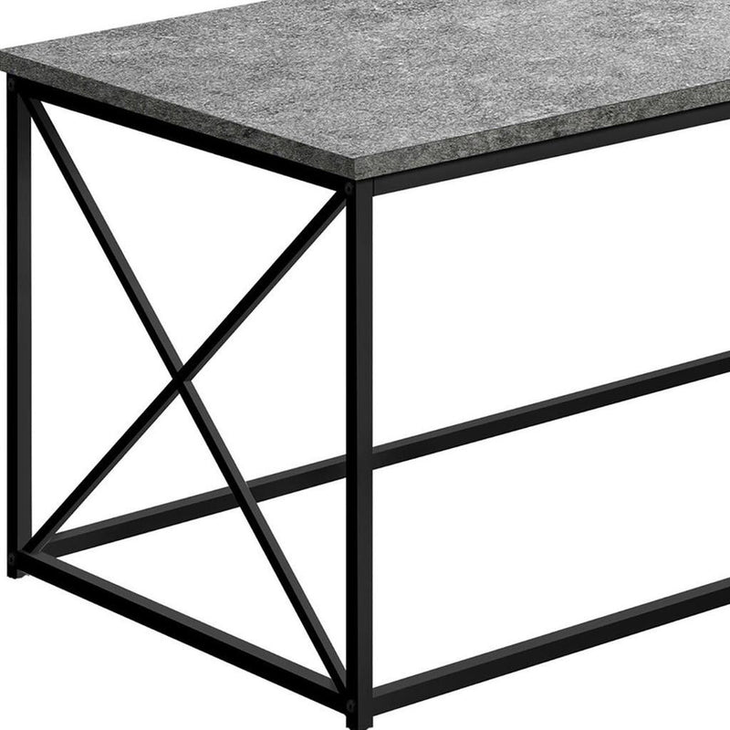 Metal Coffee Table - Gray And Black