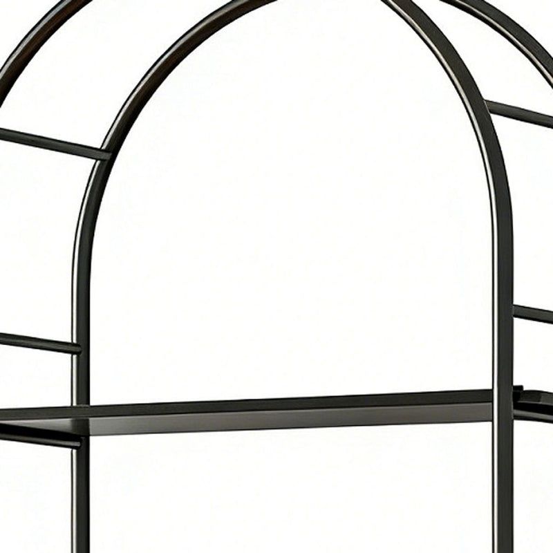 Adjustable Three Tier Etagere Bookcase - Black
