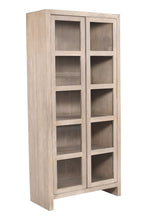 Load image into Gallery viewer, 91" Distressed Solid Wood Frame Accent Cabinet With Two Doors - Ivory

