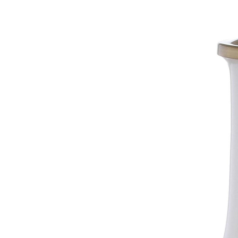 25" Novelty Table Lamp LED With Drum Shade - White / Gold