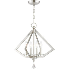 Load image into Gallery viewer, 19'' 4-Light Dimmable Chandelier With Shades - Nickel
