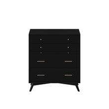 Load image into Gallery viewer, Solid Wood Four Drawer Chest - Black
