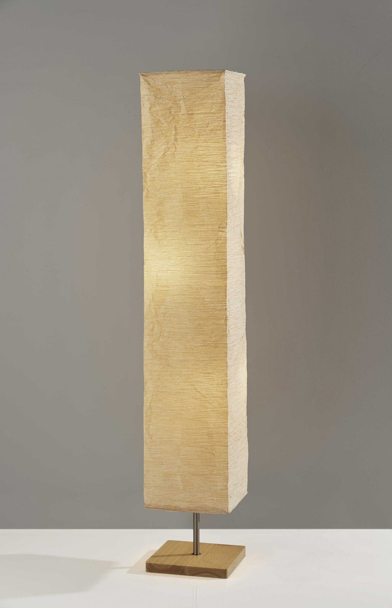 Wildside Paper Shade Floor Lamp With Wood Base - Natural