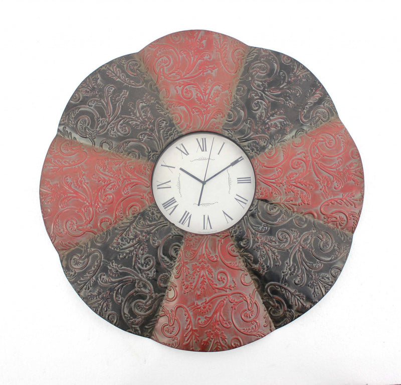 Novelty Analog Wall Clock - Red / Black