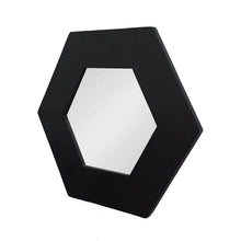 Load image into Gallery viewer, 19" Hexagon Framed Accent Mirror - Black
