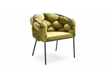 Load image into Gallery viewer, Upholstered Fabric Dining Arm Chair - Green
