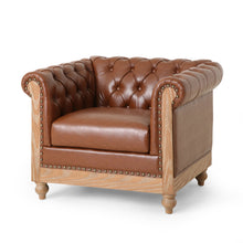 Load image into Gallery viewer, Luminex - Tufted Upholstered Club Chair With Nailhead Accents And Scrolled Tuxedo Arms
