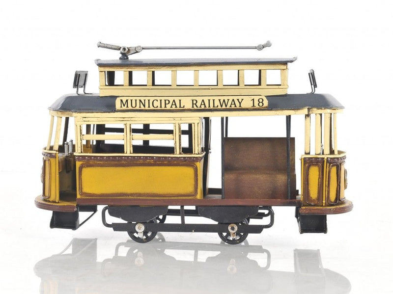 Railway Cable Car Sculpture - Yellow / Black