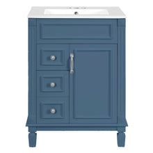 Load image into Gallery viewer, Bathroom Vanity With Sink, Compact Cabinet &amp; 2 Drawers And Adjustable Shelf
