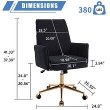 Load image into Gallery viewer, Ergonomic Mid-Back Office Chair With Striped Fabric
