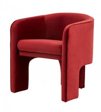 Load image into Gallery viewer, Contemporary Velvet Three Legged Chair - Dark Burnt Orange
