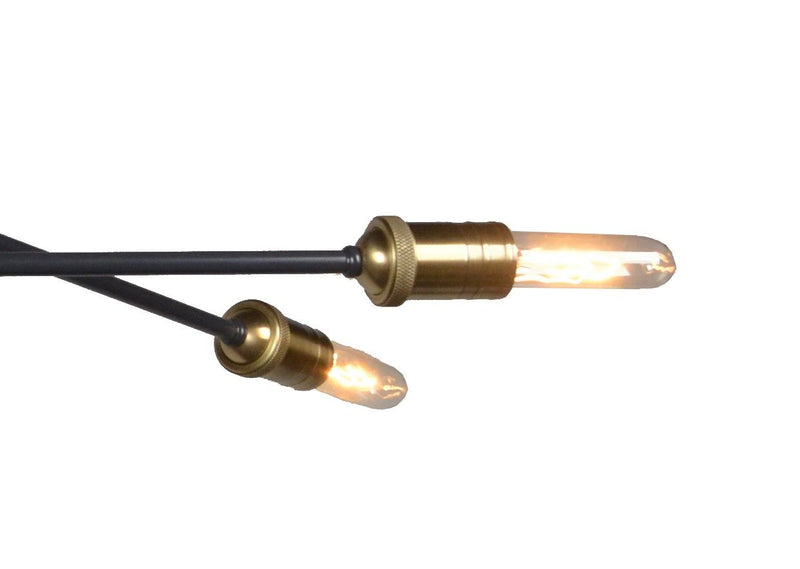 Sputnik Six Light Metal Chandelier - Bronze