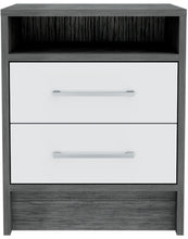 Load image into Gallery viewer, Sophisticated And Stylish Nightstand - Smokey Oak And White

