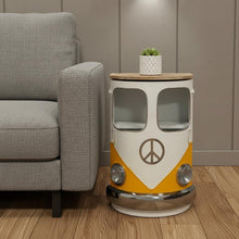 Load image into Gallery viewer, Solid Wood End Table With Two Shelves - White And Wood Brown

