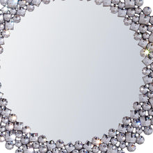 Load image into Gallery viewer, 26" Round Faux Crystal Bling Framed Accent Mirror - Silver
